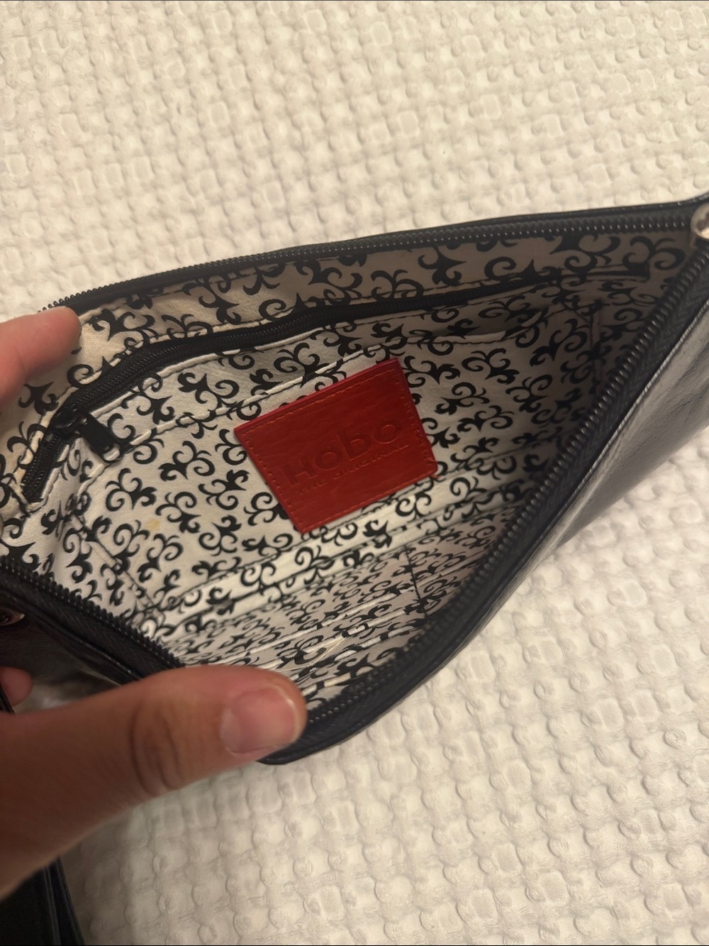 HOBO Black Leather Wristlet Clutch - Picture 3 of 5